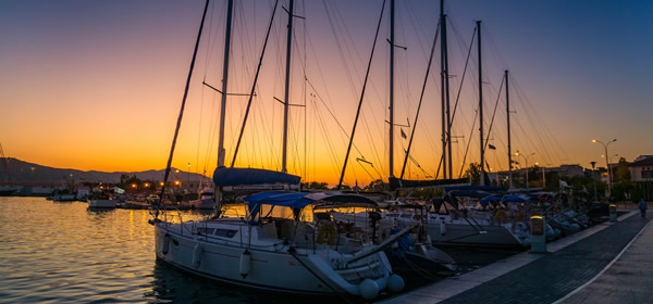 Sunrise at the Port of Volos