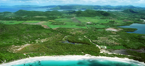 Aerial view of Martinique