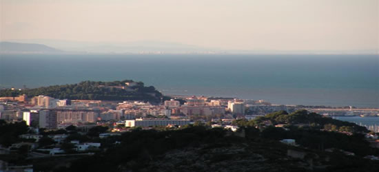 Elevated view of Denia