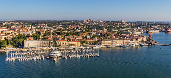 Aerial Photo of Pula Harbour