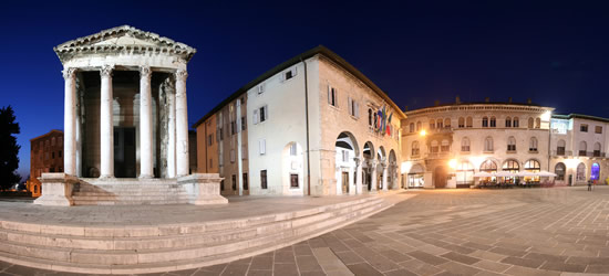 Panoramic view of the Forum, Pula