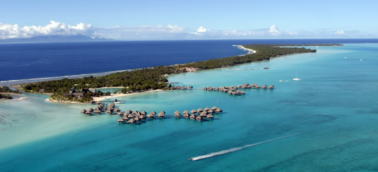 Aerial view of Bora Bora