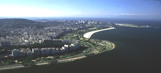Marina da Gloria and Rio Airport in the distance
