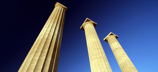 Acropolis Columns of Lindos, Rhodes
