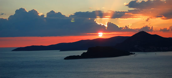 Sunset over Budva, Montenegro